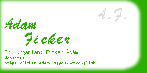 adam ficker business card
