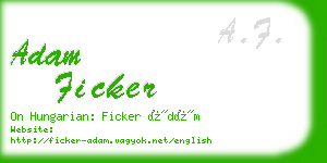 adam ficker business card